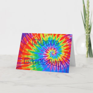 Cartão Hippie Birthday Groovy Tie-Dye Card