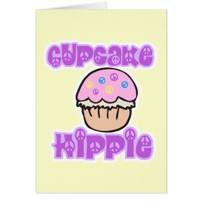 Cartão Hippie Cupcake (Frente)