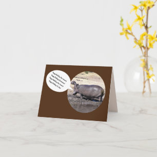 Cartão Hippo Aniversário para você Cartão/personaliza