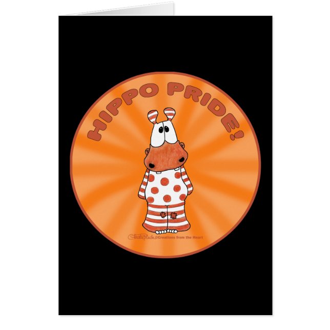 Cartão Hippo Pride Starburst (Frente)