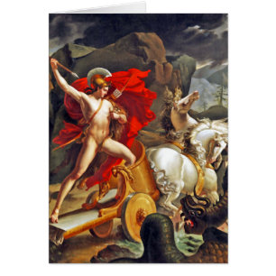 Cartão Hippolytus and Sea Monster by Bordier du Bignon