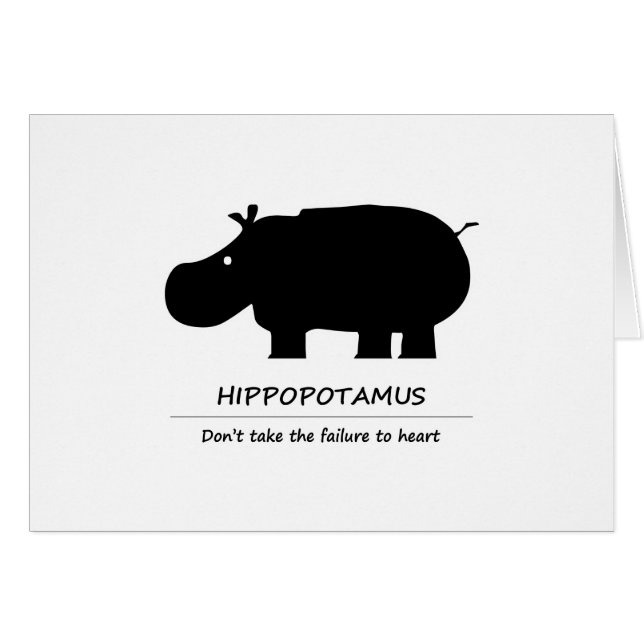 Cartão Hippopotamus (バ カ) (Frente Horizontal)