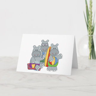 Cartão Hippos nos Camisetas e presentes na praia