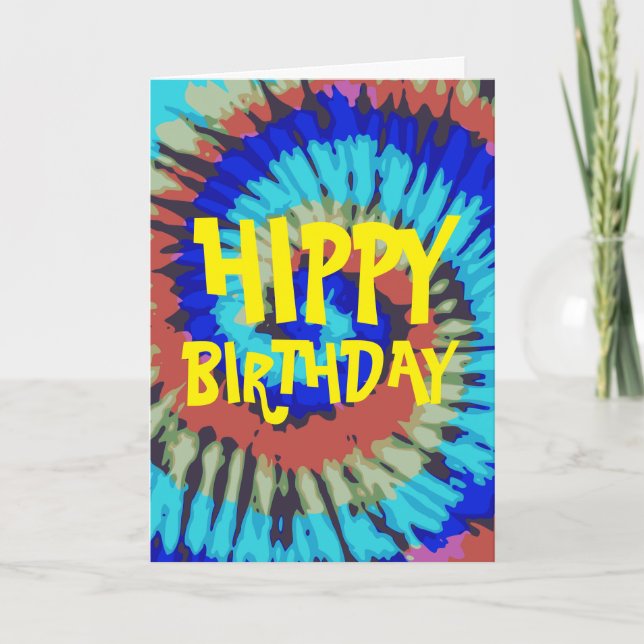 Cartão Hippy Birthday (Frente)