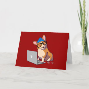 Cartão Hipster Corgi 2