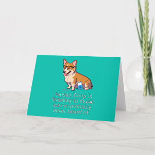 Cartão Hipster Corgi Note Card