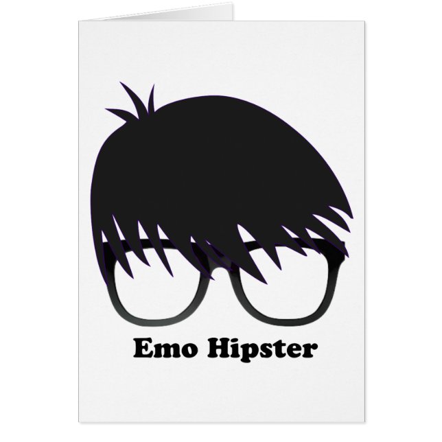 Cartão Hipster de Emo (Frente)