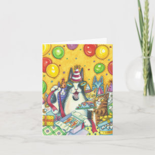Cartão Hiss N' Fitz Cats HAPPY BIRTHDAY NOTE CARD