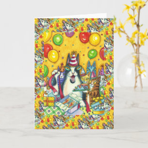CARTÃO HISS N' FITZ CATS, KITTENS, MICE, FUNNY BIRTHDAY