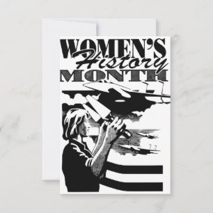 Cartão História da Mulher Mês, Retrospectiva Vintage