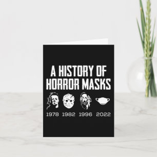 Cartão História Do Horror Máscaras Preguiçosas Fac Figuri