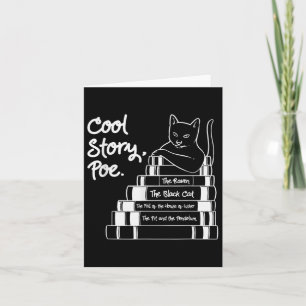 Cartão História Fria Gato Negro Gato Edgar Allan Poe