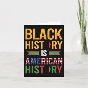 Cartão História Negra É História Americana Motivação Afro