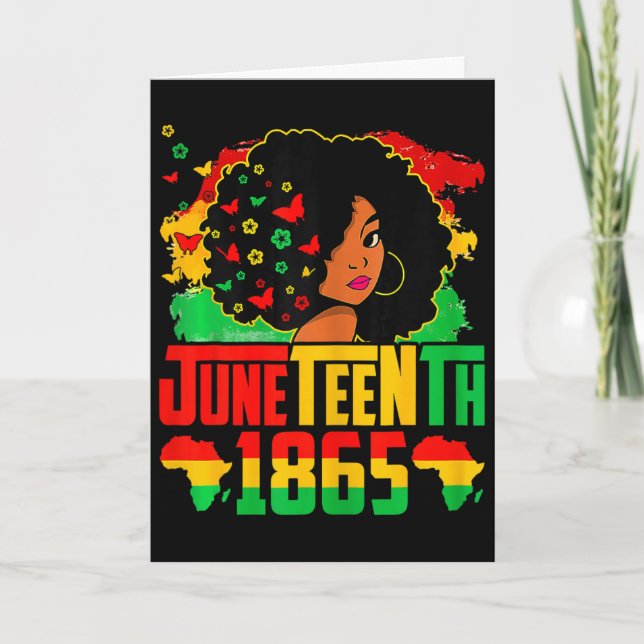 Cartão História Negra Juneteenth É Meu Dia Da Independênc (Frente)