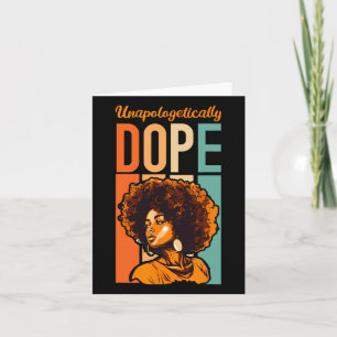 Cartão História Negra Mês Afro-Americano Indesculpável