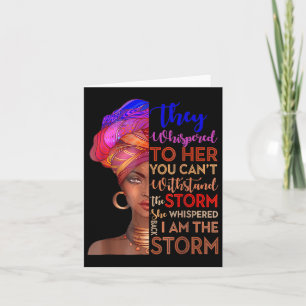 Cartão História Negra Mês Camisa Mulher Africana Afro I A