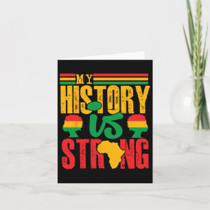 Cartão História Negra Mês Roupa Minha História É Forte