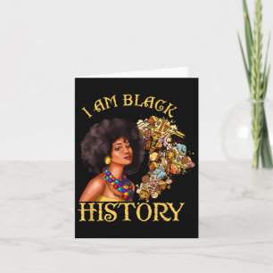 Cartão História Negra Mulher Rainha Americana Africana J