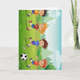 Cartão Histórias inspiradoras do futebol infantil
