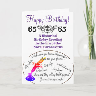 Cartão Historical Covid-19 Time Capsule card