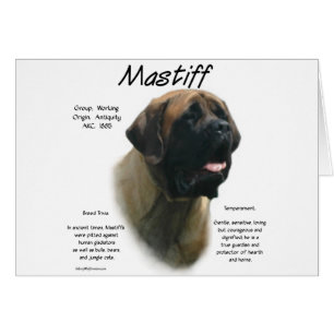 Cartão Histórico de Mastiff Apricot