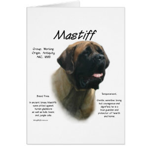 Cartão Histórico de Mastiff Apricot