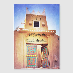 Cartão histórico do ímã de Diriyah Arábia Sau