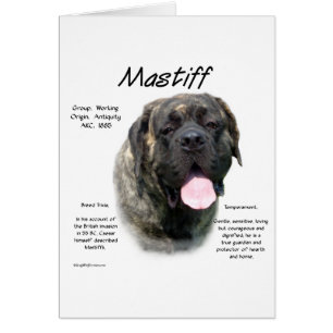 Cartão Histórico do Mastiff de Brindle