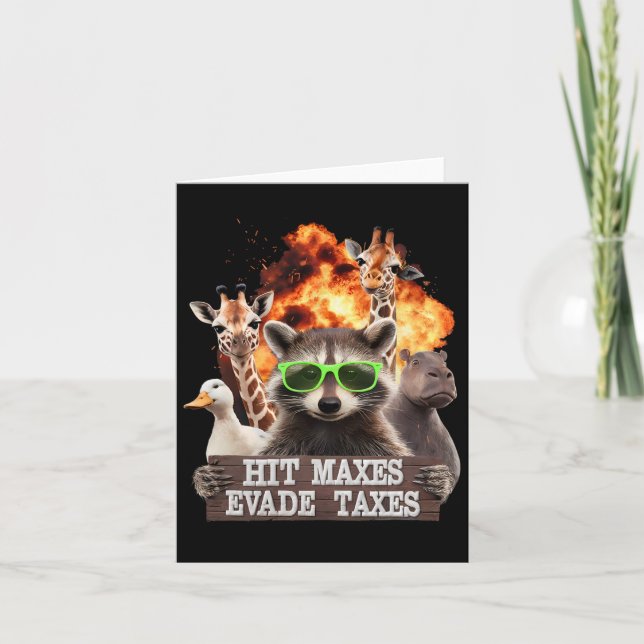 Cartão Hit Maxes Evade Impostos Engraçado Gym Bodybuildin (Frente)