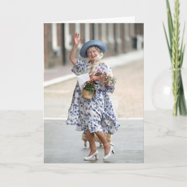 Cartão HM Queen Elizabeth The Queen-Mother 1988 (Frente)