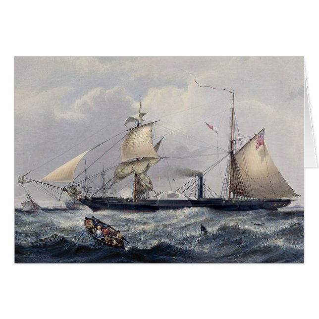 Cartão HMS Cyclops Frigate 1839 (Frente Horizontal)
