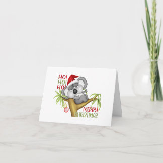 Cartão Ho Ho Feliz Natal Koala