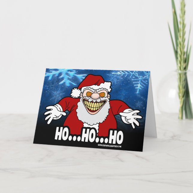 Cartão HO HO HO! Have Yourself a Scary Little Christmas (Frente)