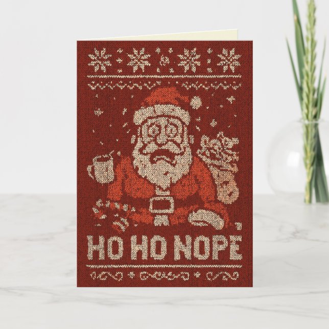 Cartão Ho Ho NÃO Natal (Frente)