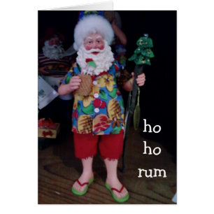 CARTÃO HO HO RUM CASUAL CHRISTMAS WISHES