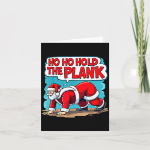 Cartão Ho Ho Segure A Prancha Papai Noel Natal Fitness Tr