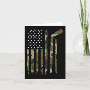 Cartão Hockey American Flag Camo US Patriotic Hockey Pla