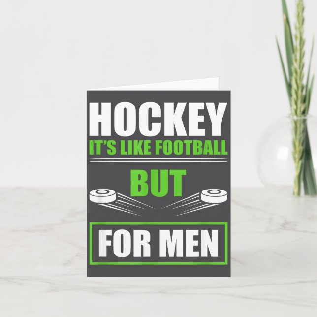 Cartão Hockey Funny Quotes Fathersday Mens Hockey  (Frente)