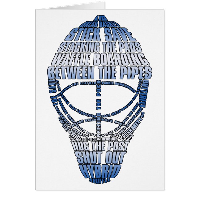 Cartão Hockey Goalie Mask (Frente)