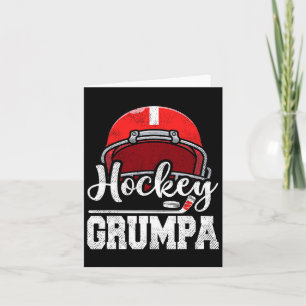 Cartão Hockey Grumpa Jogador de Hockey Dia de Jogo Dia do