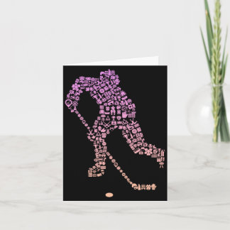 Cartão Hockey Player Icon Hockey Player Gear _ Girls Ice