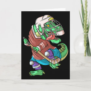 Cartão Hockeysaurus Crianças T-rex Dinossauro Com S de Hó