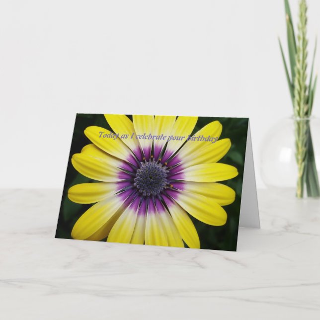 Cartão Hoje como celebro seu aniversário (Frente)