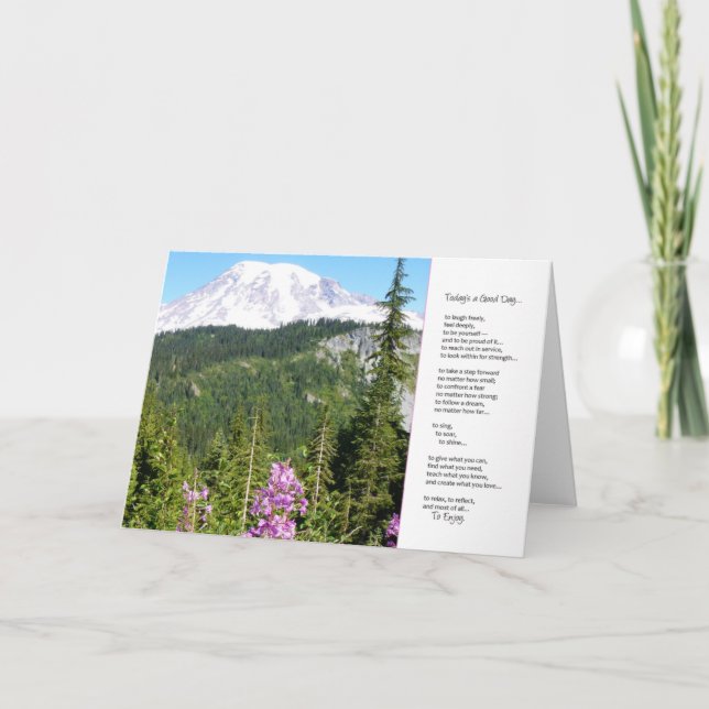 Cartão Hoje é um bom dia... inspirador (Frente)