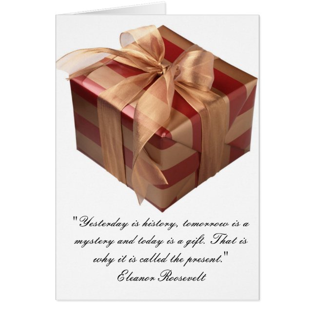 Cartão Hoje é um presente (Frente)