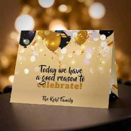 Cartão Hoje Temos Uma Boa Razão Para Celebrar O Moderno