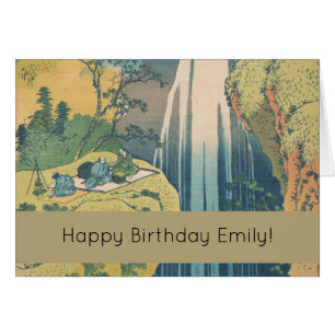 Cartão Hokusai Amida cai na cachoeira do Japão