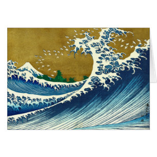 Cartão Hokusai Big Wave Japão Art
