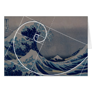Cartão Hokusai Conhece Fibonacci, Rácio De Ouros