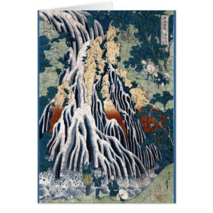Cartão Hokusai Kirifuri Falls, Monte Kurokami, Shimotsuke